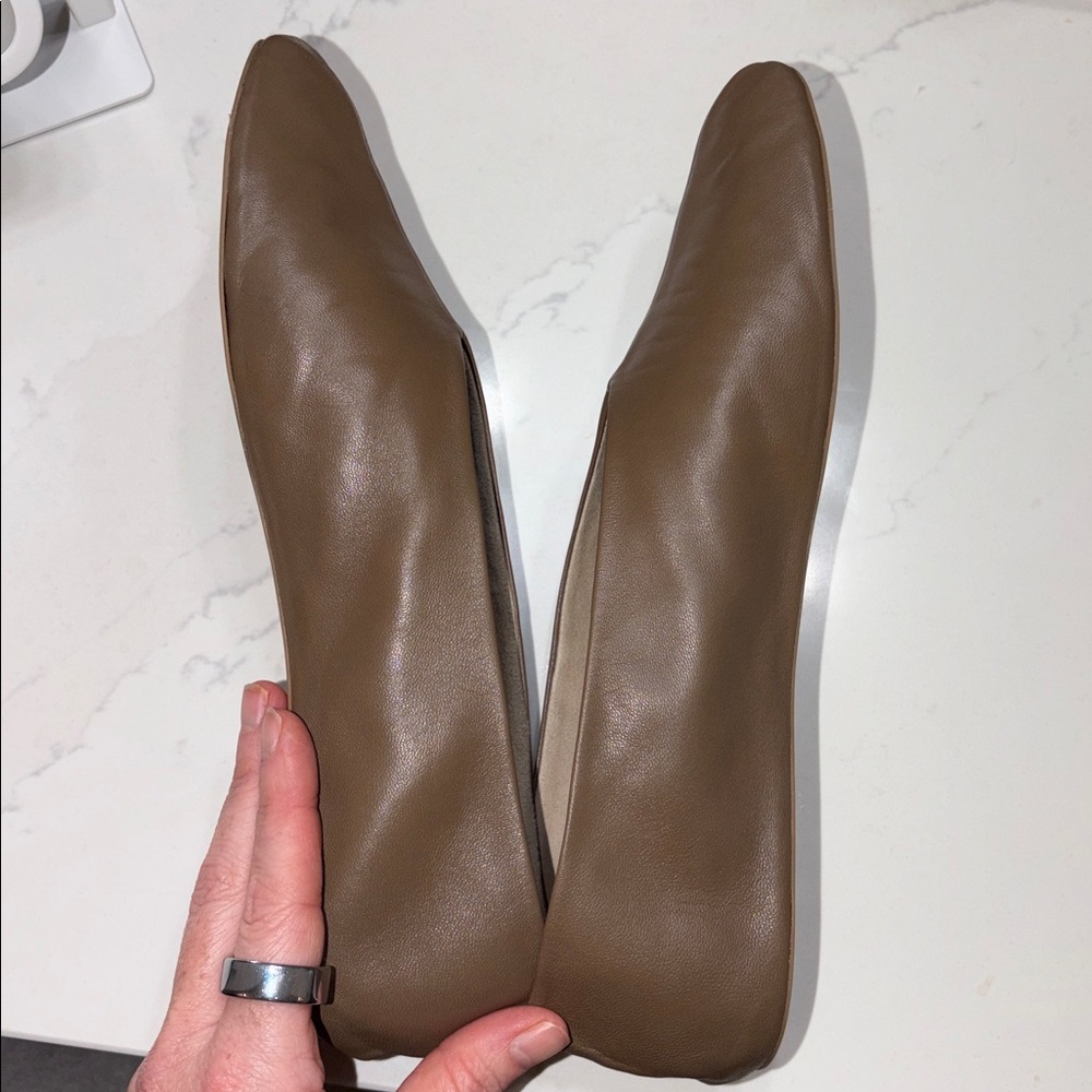 The Row Women's Brown Leather Flats - Picture 6 of 7